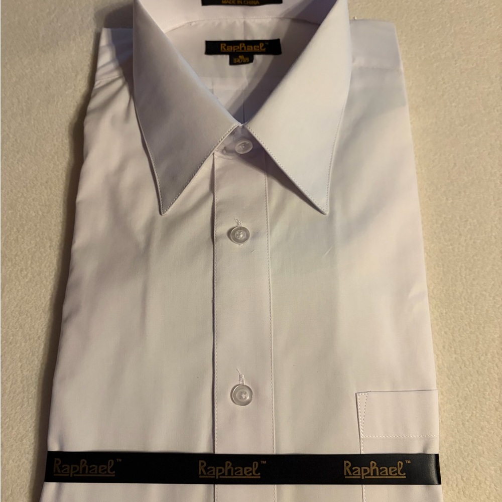Raphael Men's Elegant White Dress Shirt - Picture 3 of 4